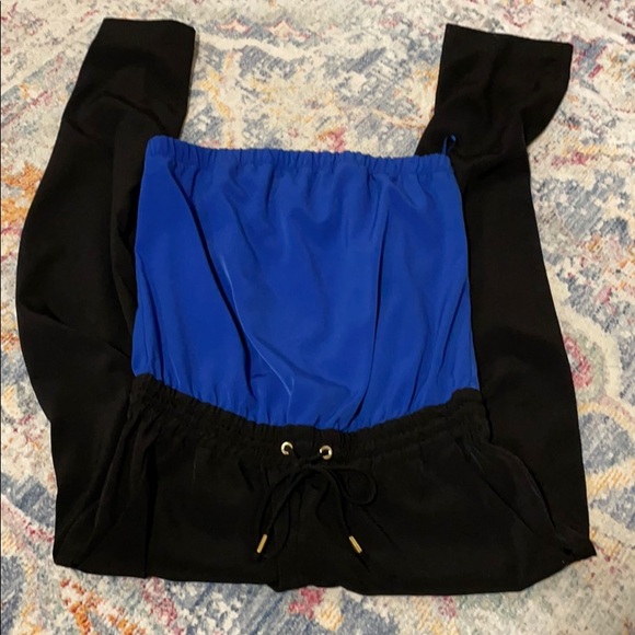 Two color cinched jumpsuit & adjustable strings - Picture 7 of 7